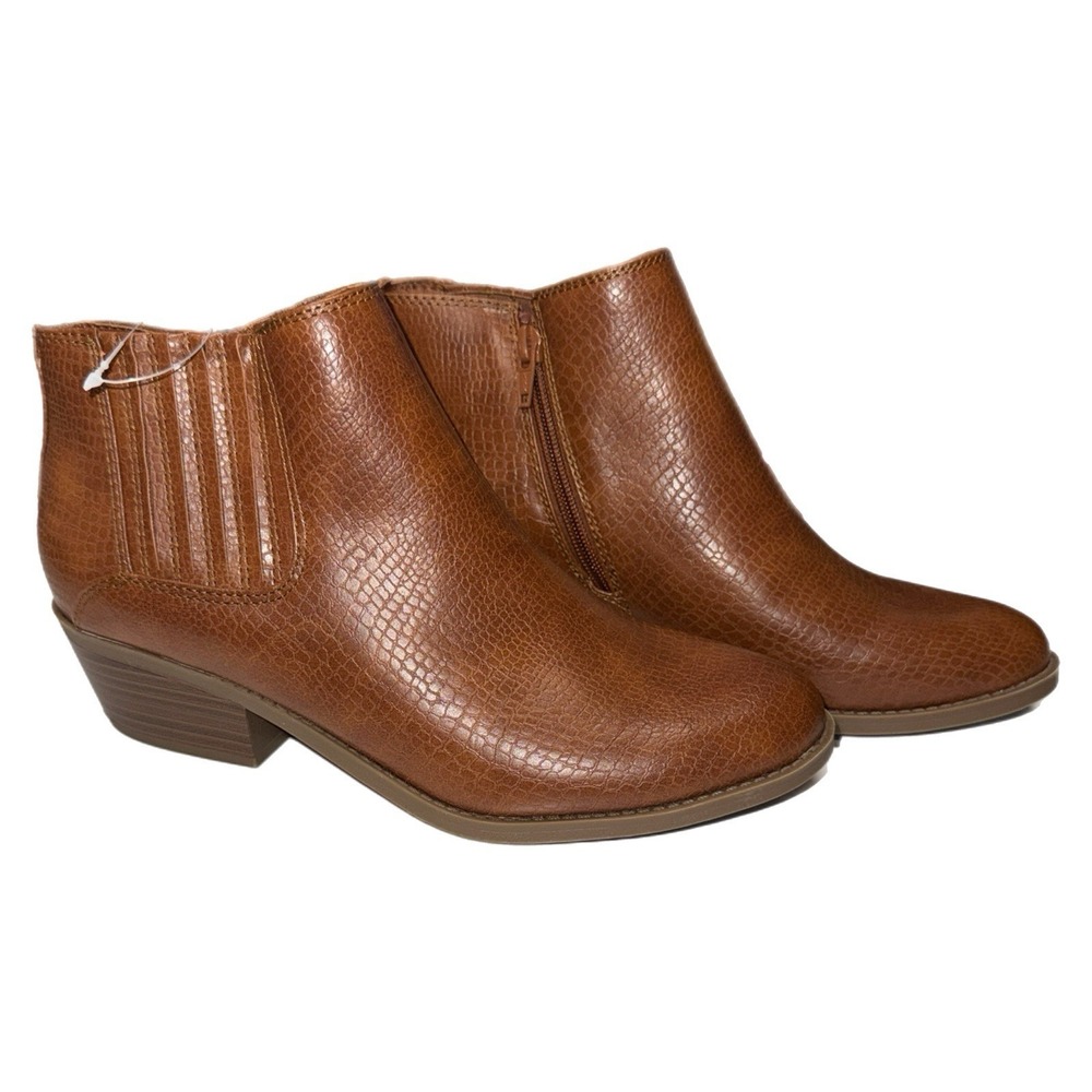 Kim Rogers Praya Brown Animal Print Ankle Bootie Zip Round Toe Women's 8M - Picture 3 of 7